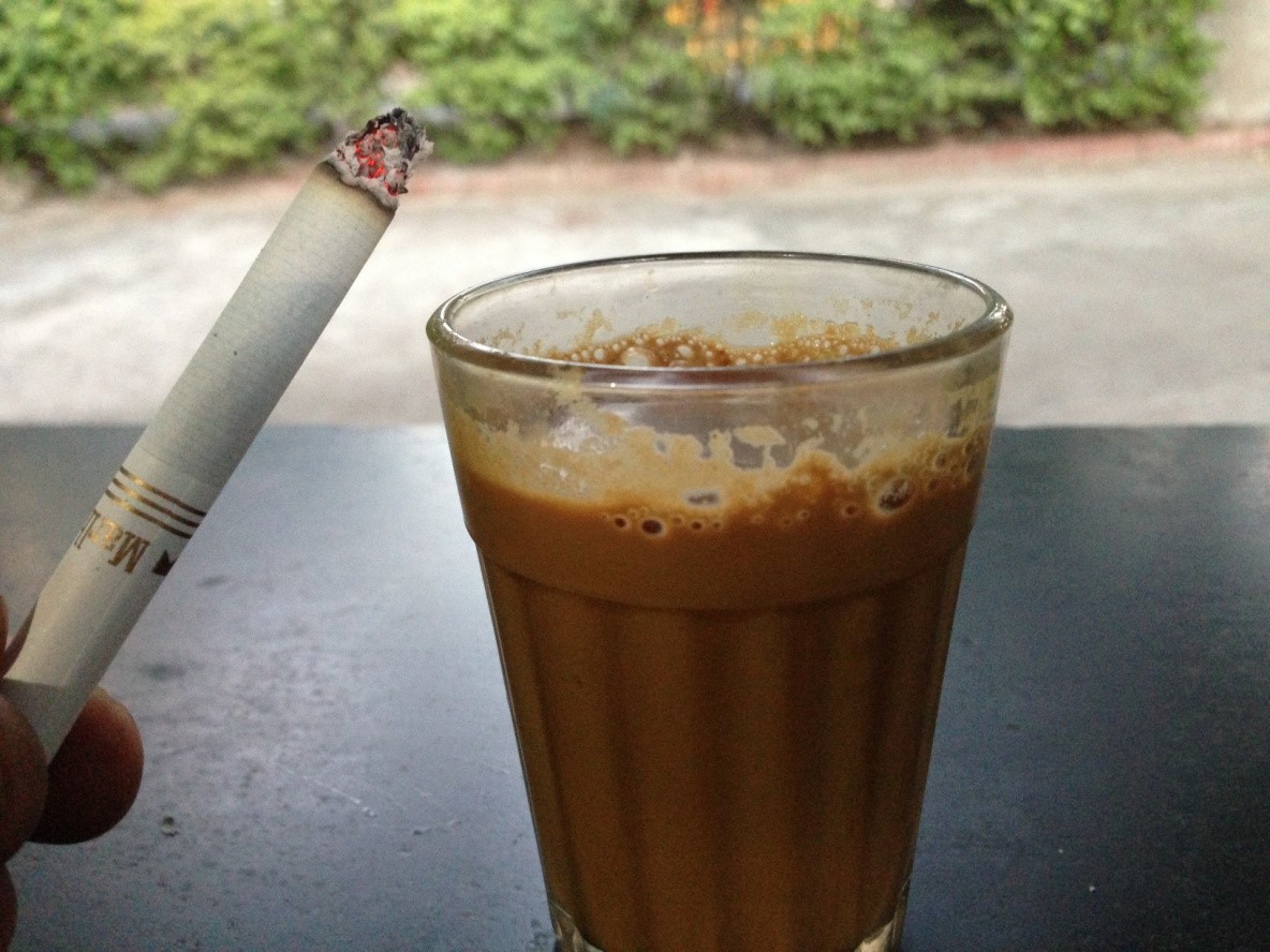 The combination of Tea and cigarettes